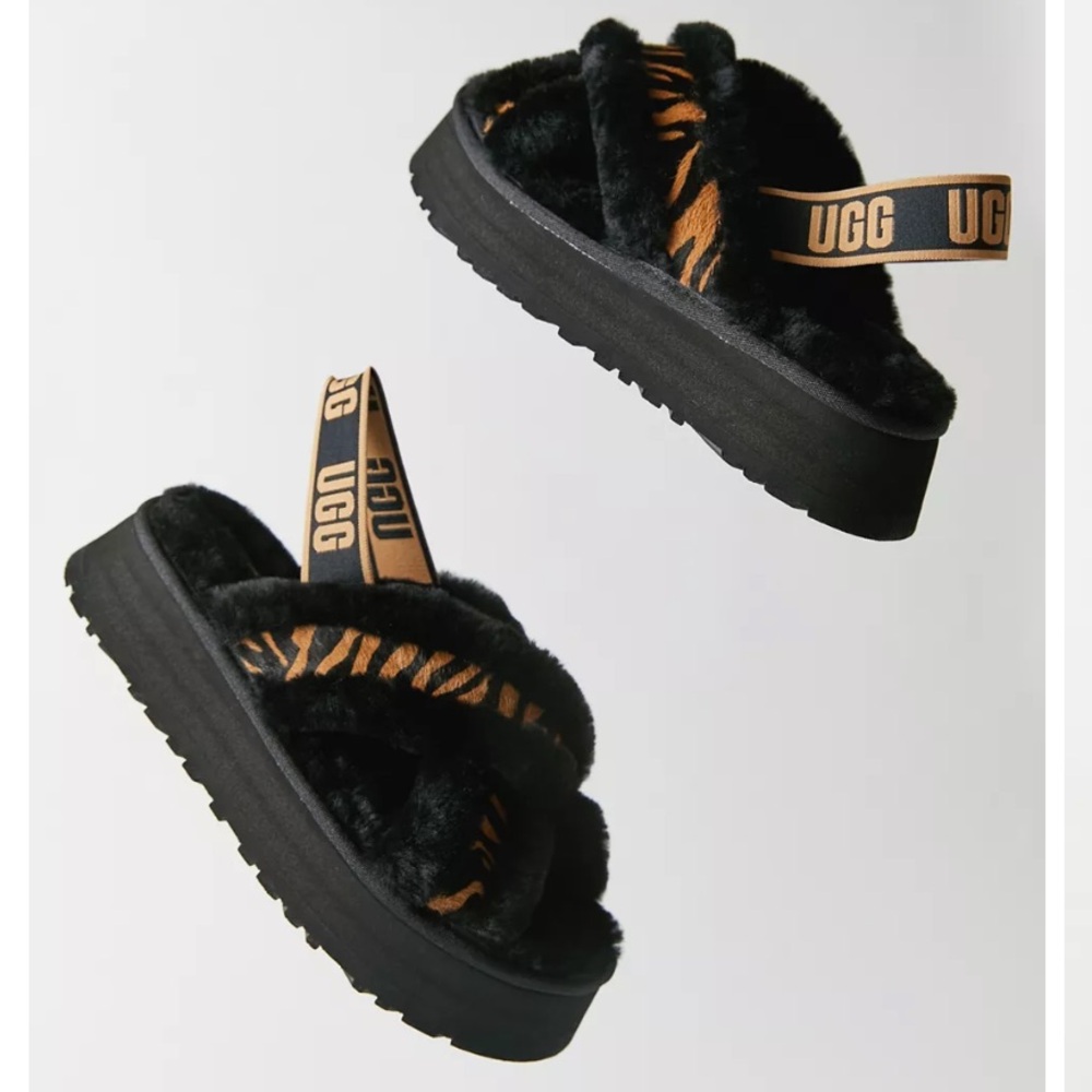 Ugg Disco Cross Slides - Tiger Print
